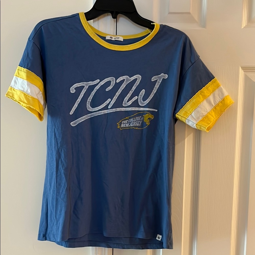 47 Brand Navy and Yellow Crewneck Tee